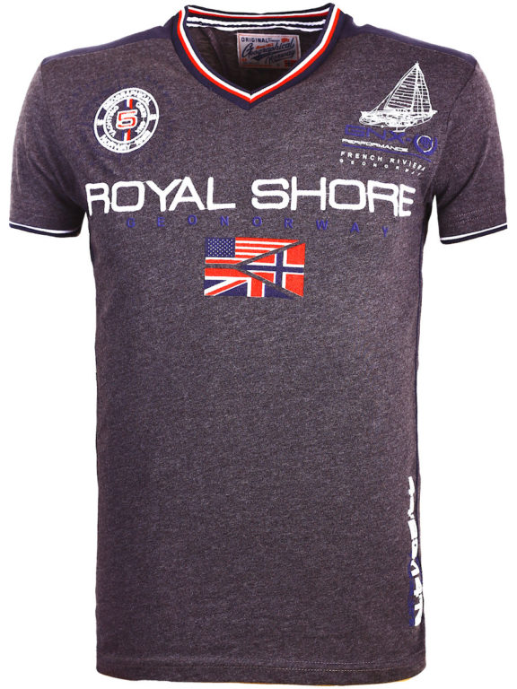 Geographical Norway t shirt heren royal shore grijs jamacho bendelli()
