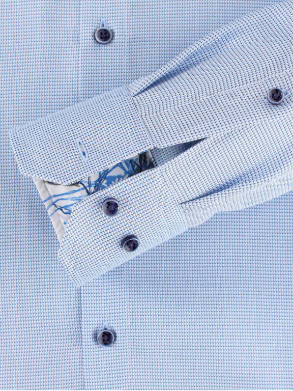 Venti overhemd blauw gewerkt strijkvrij kent boord lange mouw 103368000-700 (4)