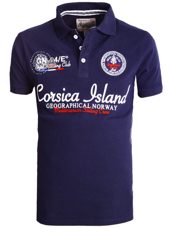 Geographical Norway polo shirt heren blauw Corsica Island Kulampo (1)
