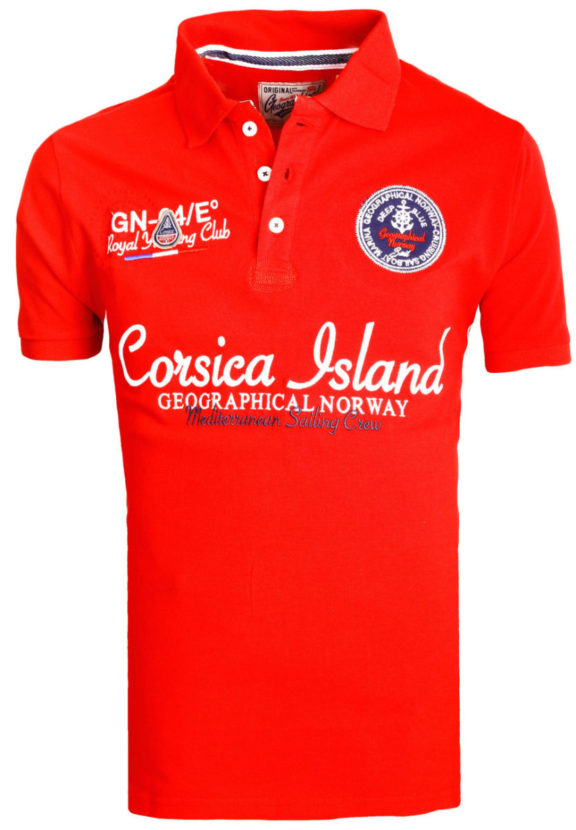 Geographical Norway polo shirt heren rood Corsica Island Kulampo (2)
