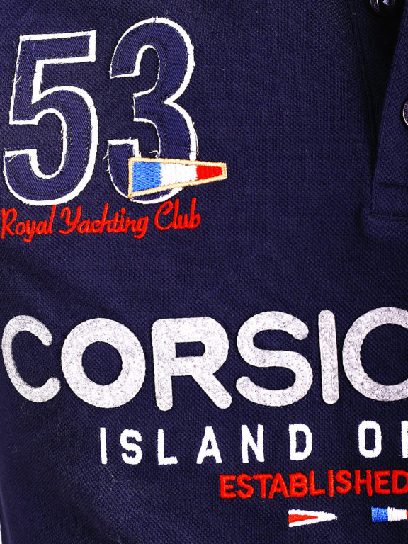 Geographical Norway Polo Shirt Blauw Corsica Island Sail Poloshirts Kibutz (3)