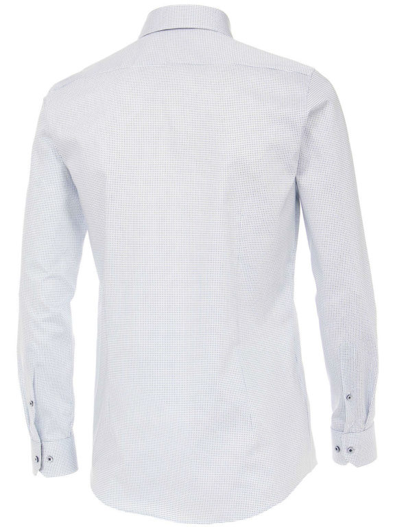 Venti overhemd dubbele boord blauw met fijn gemeleerd motief modern fit 103499500-100 (7)