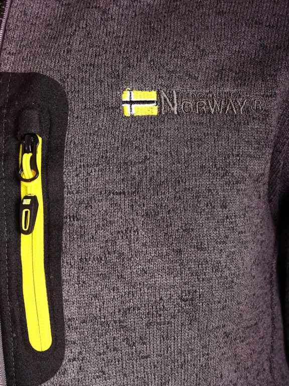 Fleece vest heren Grijs Geographical Norway sweater met rits Trampoline (3)