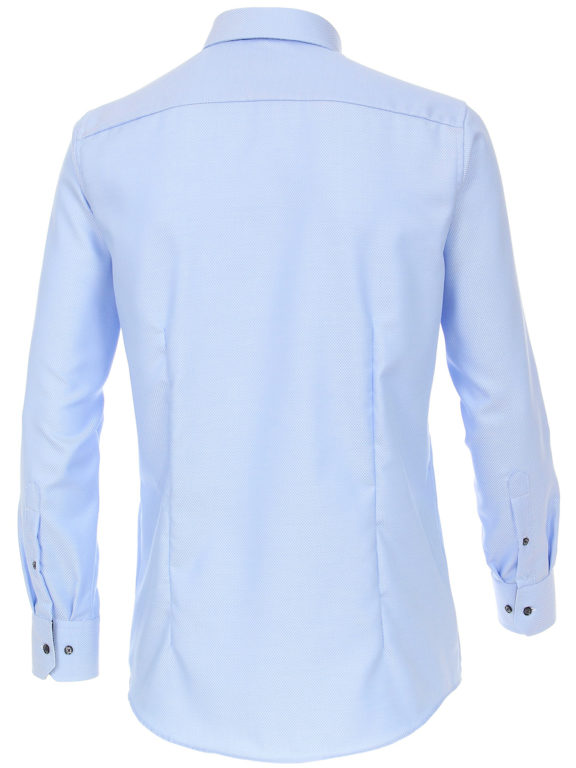 Venti overhemd blauw strijkvrij oxford weving en button down kraag 113644200-101-3 (2)