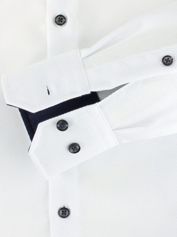 Venti overhemd wit strijkvrij oxford weving en button down kraag 113644200-000 (4)