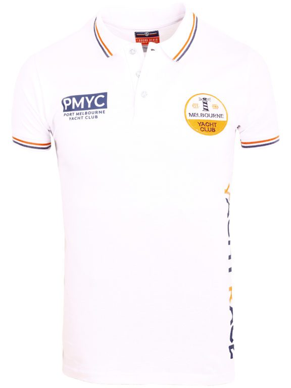 E-Bound polo shirt heren Melbourne Yacht Club bio katoen wit 147196.H.PO (3)