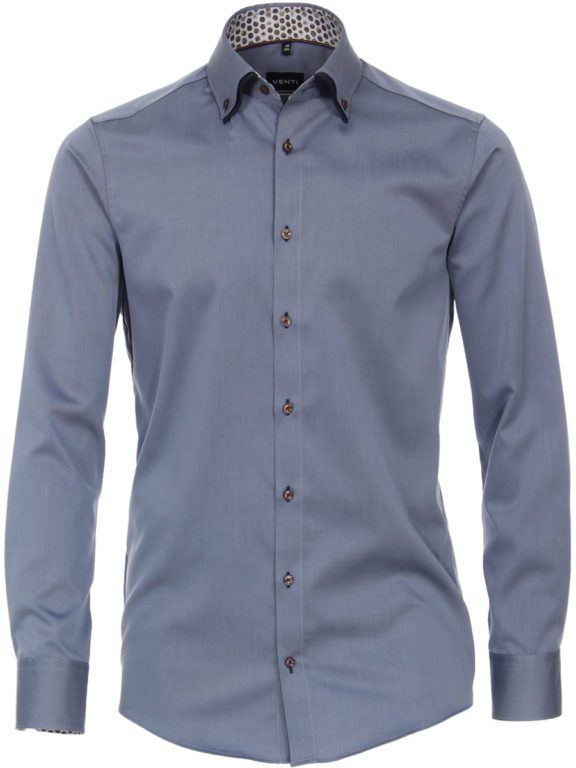 Blauw overhemd dubbele kraag Venti-113785600-100 (4)