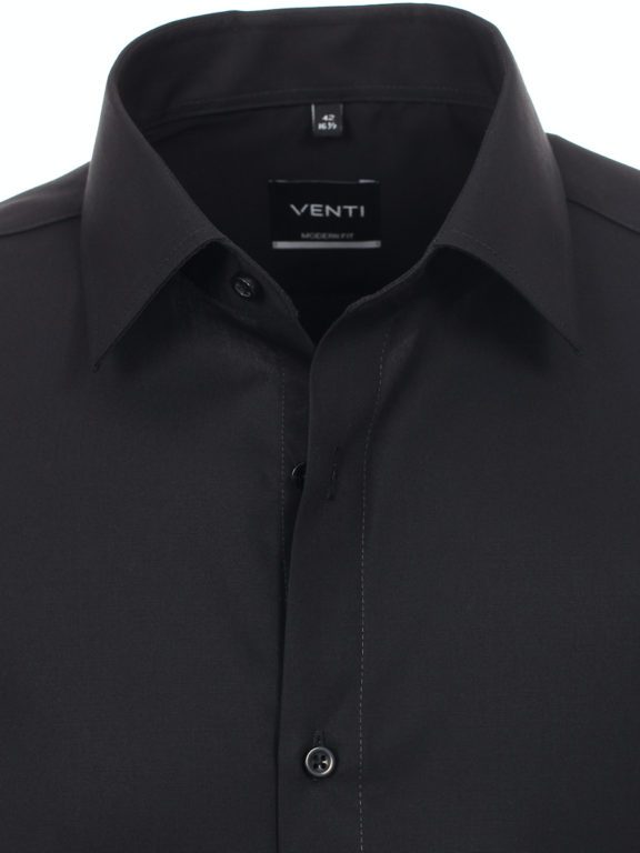 zwart overhemd heren regular fit Venti 001480 (3)