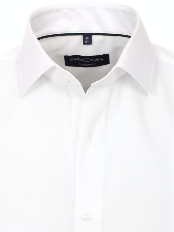 wit overhemd met dubbele manchet Venti 005380-000 kraag