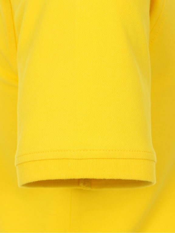 Casa Moda polo shirt effen geel met logo op de borst 004470-537 mouw
