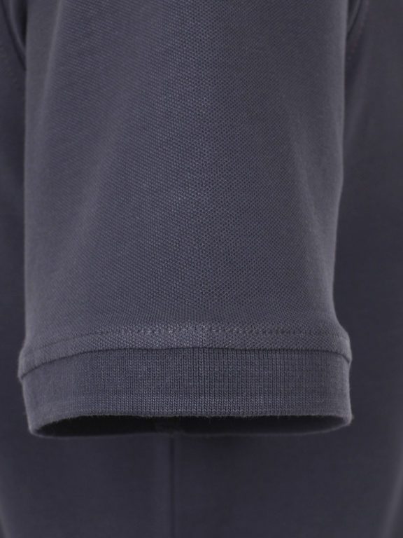 Casa Moda polo shirt effen grijs met logo op de borst 004470-766 mouw