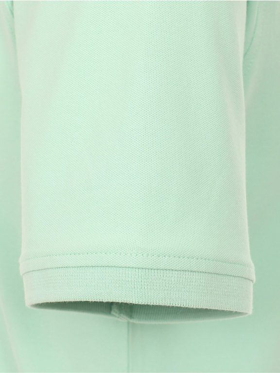 Casa Moda polo shirt effen turquoise met logo op de borst 004470-363 mouw