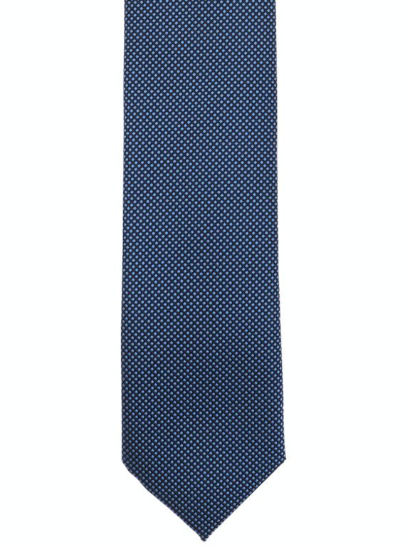Venti stropdas blauw met motief 001020-102 detail voorkant