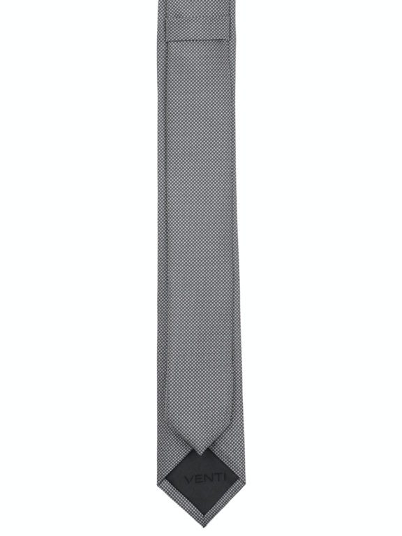 Venti stropdas zilver met motief 001020-700 achterkant