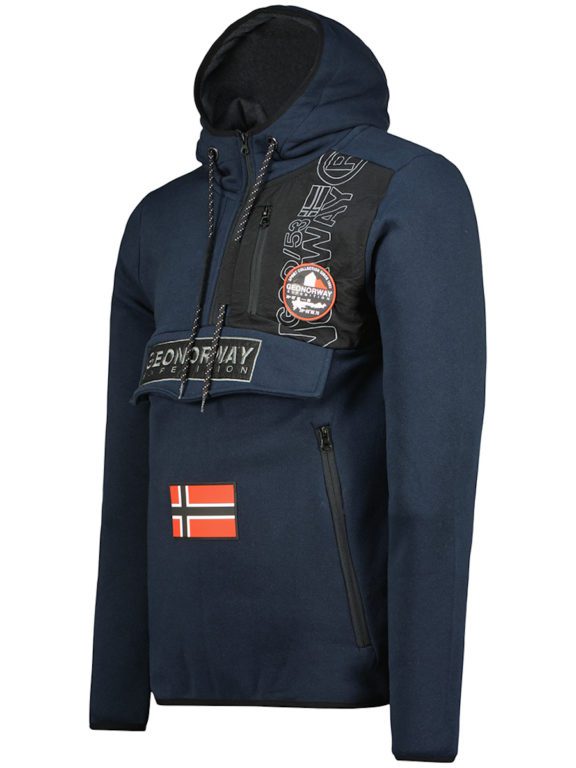 hoodie met rits heren blauw Geographical Norway Feretico (7)