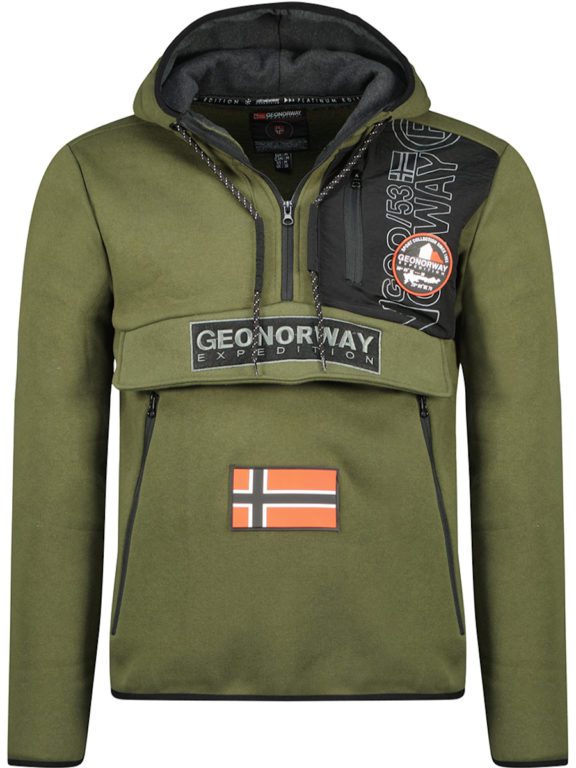 hoodie met rits heren bruin Geographical Norway Feretico (5)