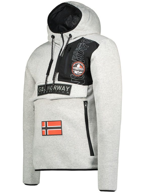 hoodie met rits heren lichtgrijs Geographical Norway Feretico (7)