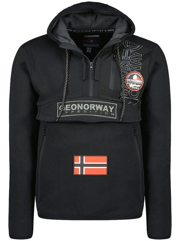 hoodie met rits heren zwart Geographical Norway Feretico (5)