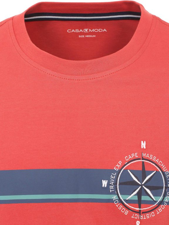 Casa Moda T-shirt Ronde Hals Boston Collectie Rood 923804200-406 (1)