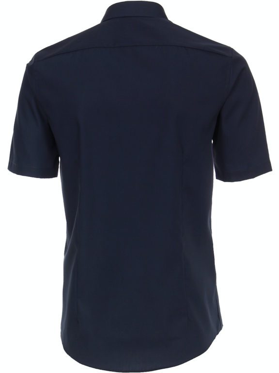 Overhemd korte mouw heren blauw kent kraag Venti 603447900_116 (3)
