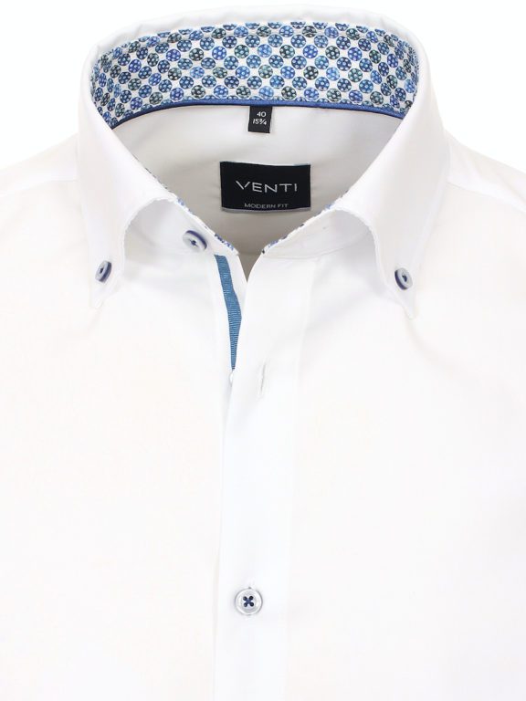 Wit Overhemd Met Gekleurde Kraag Venti 123824600-000 (1)