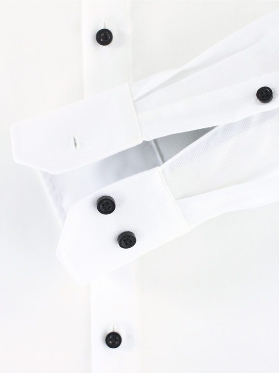 Wit overhemd lange mouw zwarte knopen Venti 193295500_000 (4)