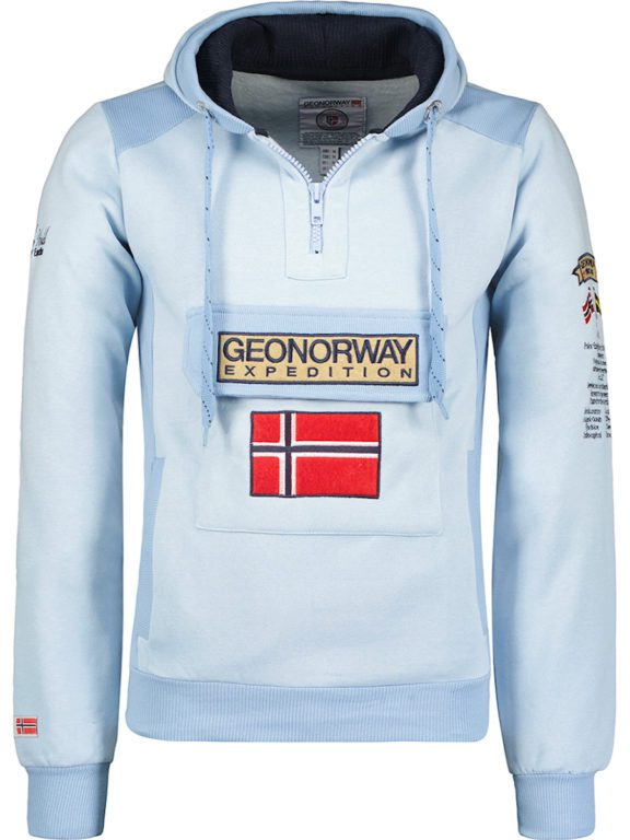 Geographical Norway Sweatjack roze-lichtgrijs gedrukte letters Mode Joggingkleren Sweatjacks 