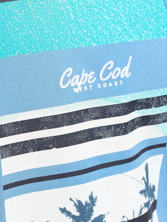T-shirt ronde hals west coast print Cape Cod Blauw Casa Moda 923877200_156 (5)