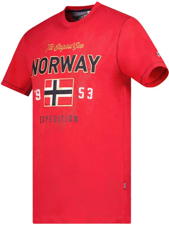 t-shirt ronde hals rood Noorse vlag Geographical Norway Juitre (3)