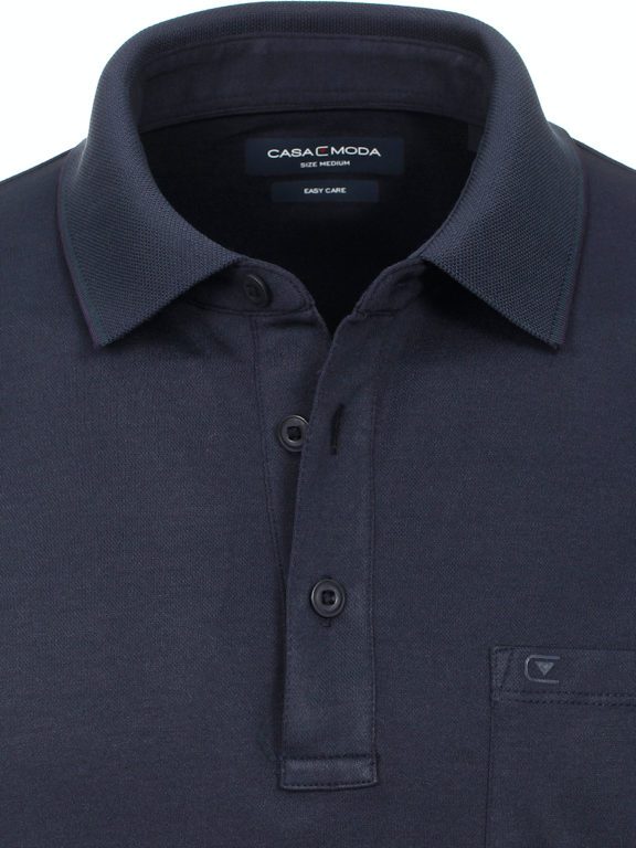 Poloshirt met borstzakje blauw 3 knoops sluiting Casa Moda 993106500_147 (1)