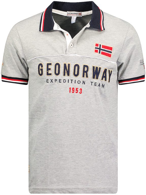 Polo shirt heren grijs korte mouw Geographical Norway expedition Kerato (1)