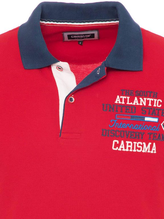 Poloshirt heren United States Atlantic rood Carisma 4664 (6)