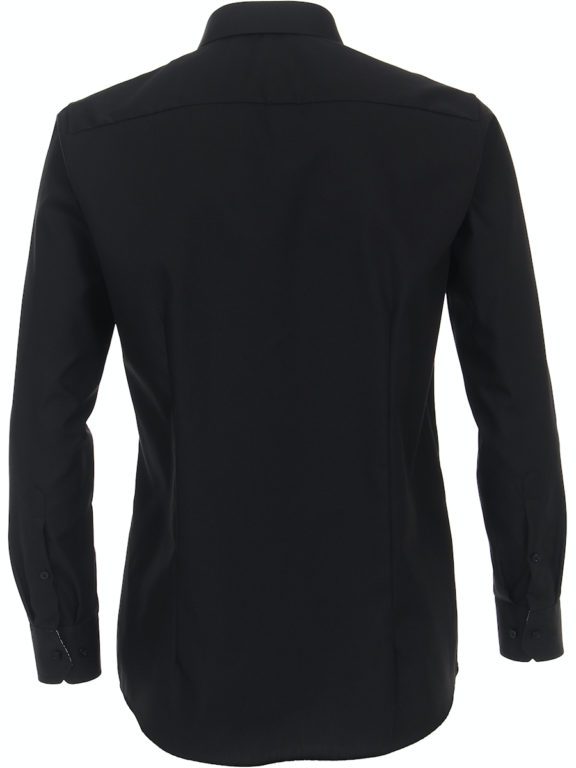 Zwart overhemd effen lange mouw Venti 123942200-800 (3)
