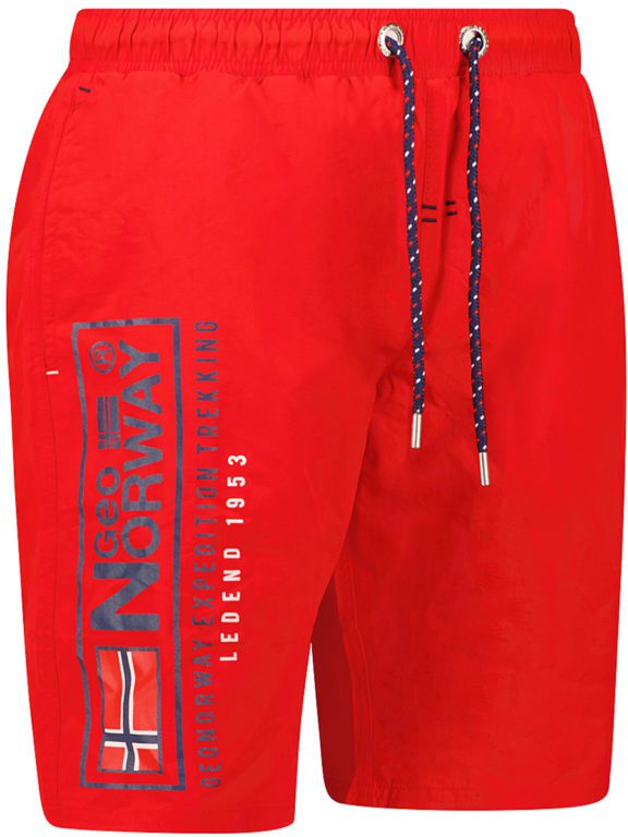 Zwembroek heren rood met opbergzakken Geographical Norway Qoffroy (4)
