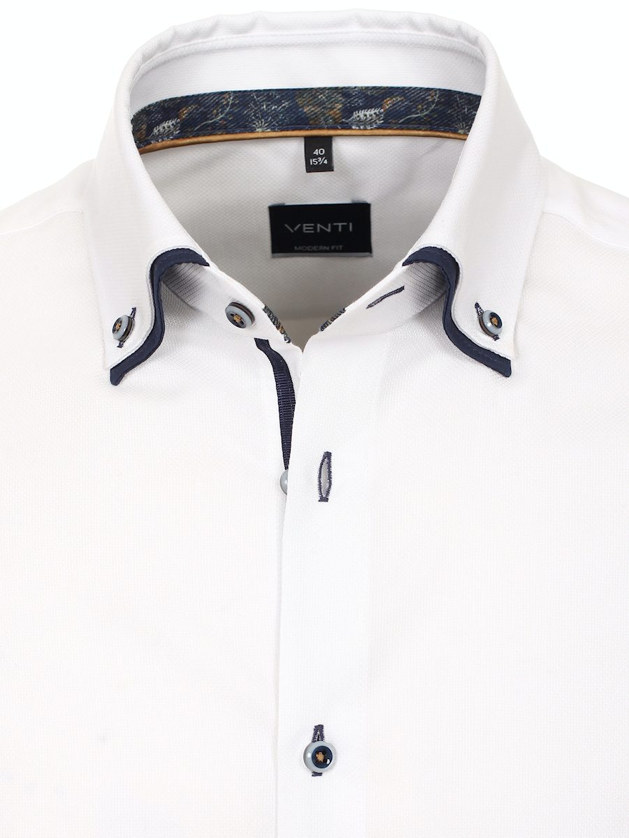 duizend aanplakbiljet Boost Wit Modern Fit Overhemd Dubbele Kraag Venti -123931700-000 - Bendelli