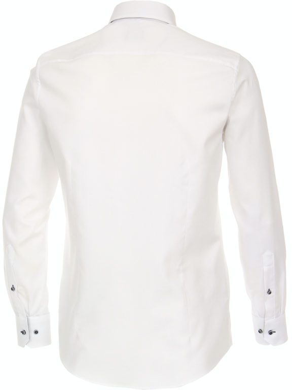 Wit Modern Fit Overhemd Dubbele Kraag Venti -123931700-000 achter