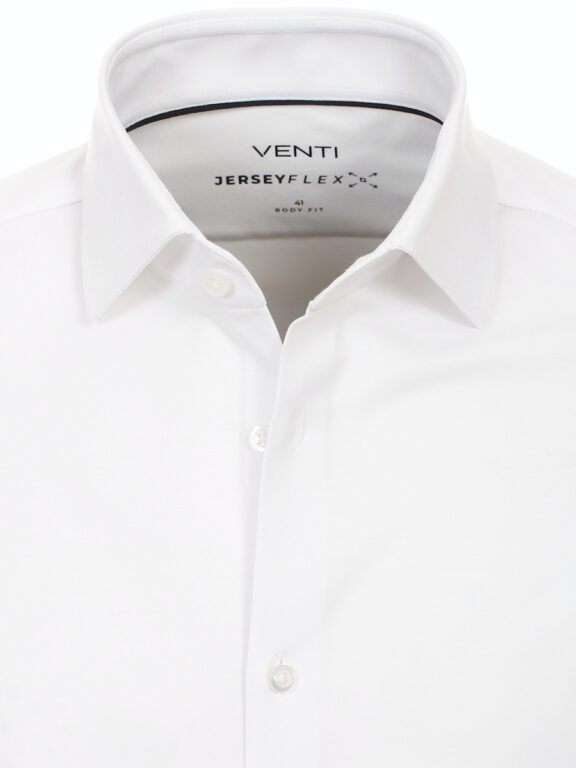 Venti Jerseyflex Overhemd Wit Body Fit 123955800-000