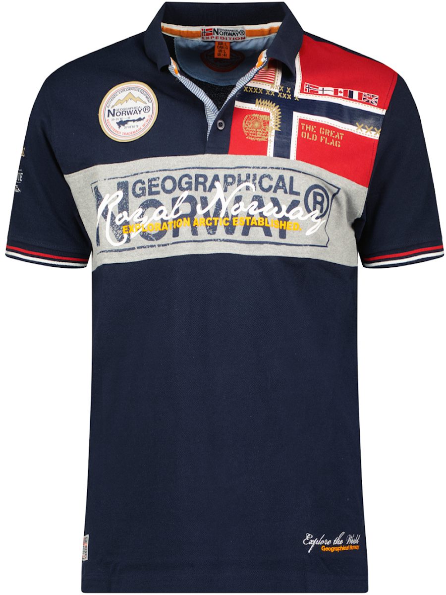 Geographical Norway Heren Polo Kidney Blauw (1)