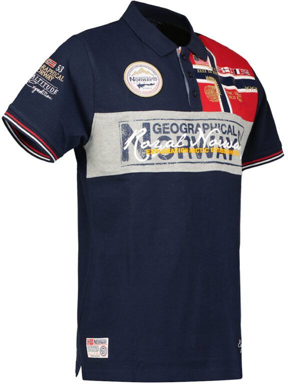 Geographical Norway Heren Polo Kidney Blauw (3)