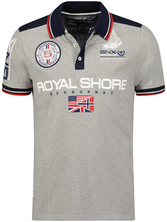 Geographical Norway Kamacho Polo Grijs (1)