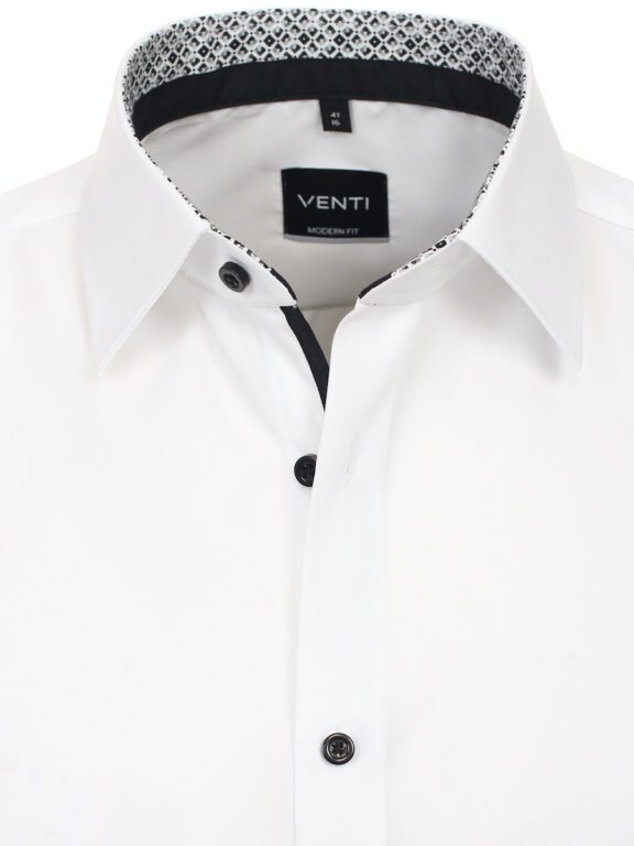 Wit Overhemd Strijkvrij Korte Mouw Venti 634079400-001 (1)