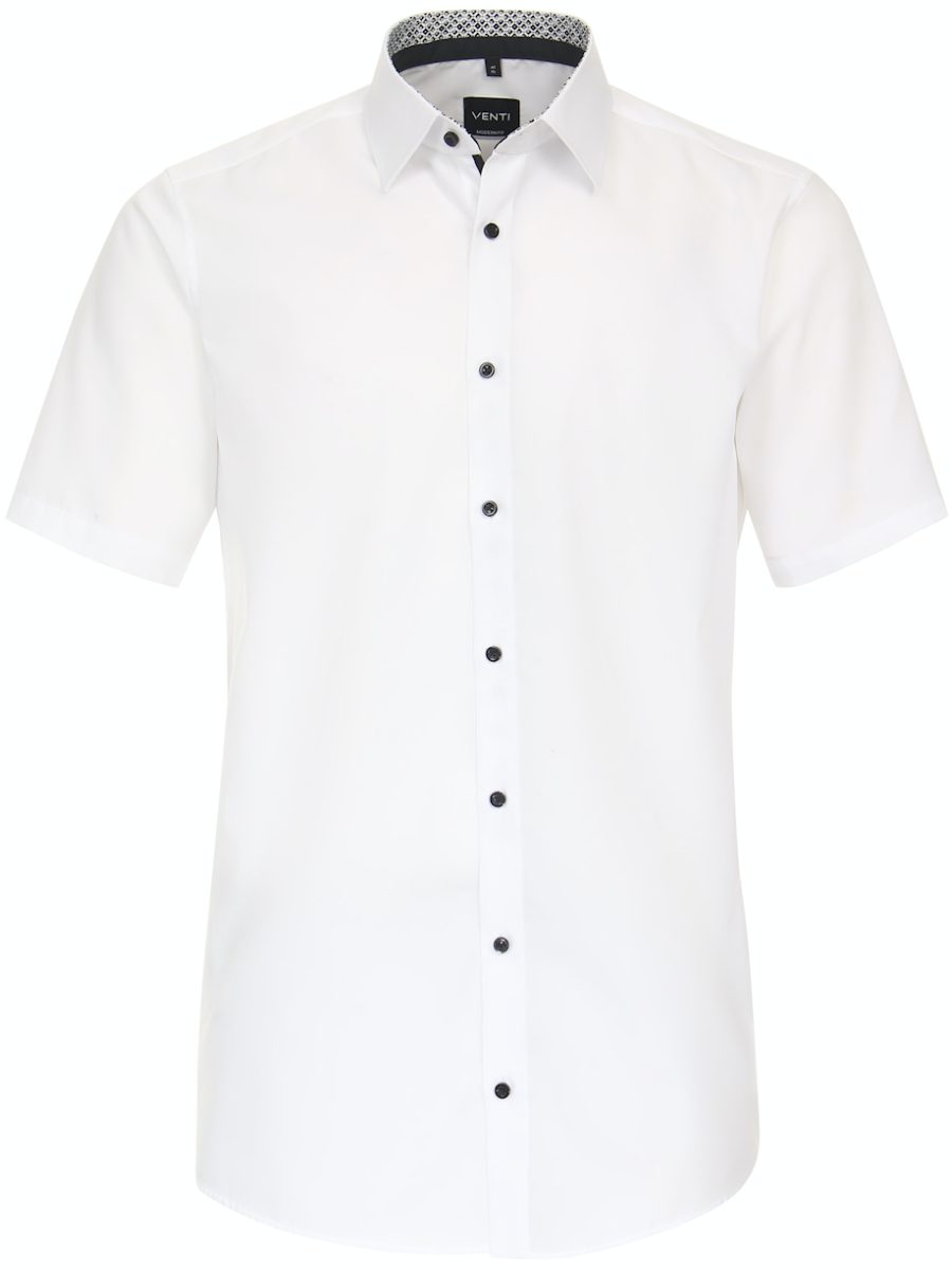 Wit Overhemd Strijkvrij Korte Mouw Venti 634079400-001 (2)