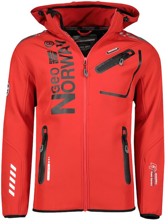 Geographical Norway Royaute Softshell Jas Rood-Zwart (1)