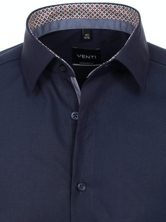 Blauw Overhemd Heren Strijkvrij Modern Fit Venti 123942200-116 (1)