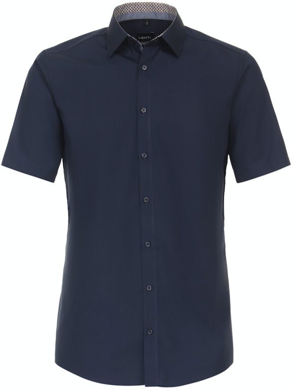 Blauw Overhemd Korte Mouw Strijkvrij Modern Fit Venti 634079400-116 (2)