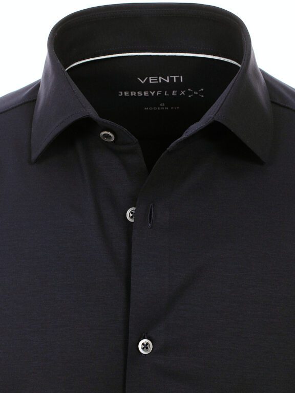Venti Jerseyflex Overhemd Blauw Modern Fit 123963800-102 (1)