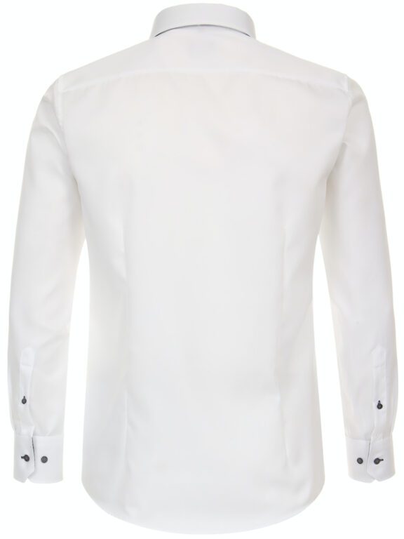 Wit Venti Overhemd Dubbele Boord Met Motief Modern Fit 134135400-000 (3)