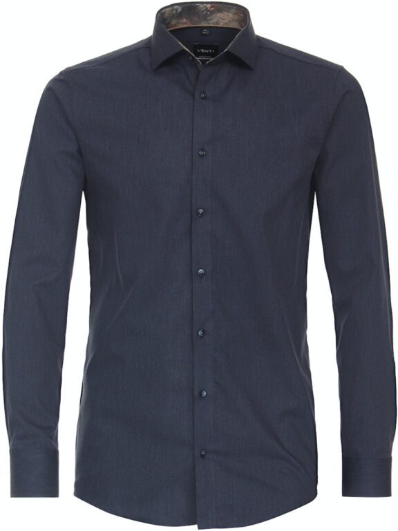 Venti Heren Overhemd Met Bloemenkraag Modern Fit 134166600-100 Blauw (2)