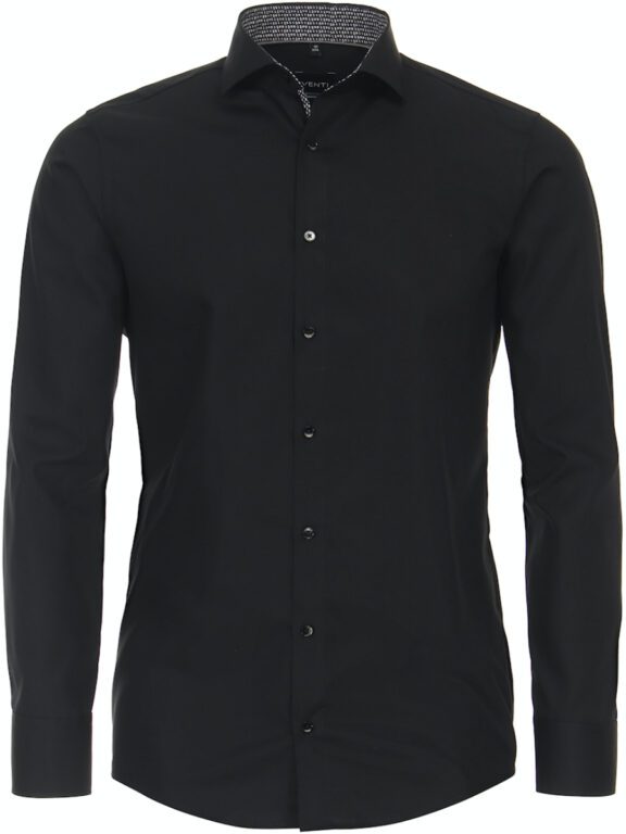 Zwart Venti Overhemd Kent Boord Met Motief Modern Fit 134167300-800 (1)