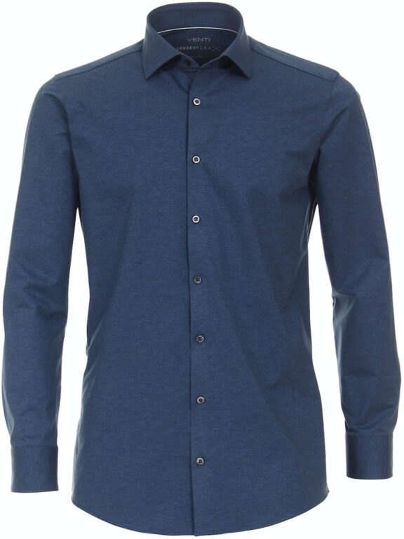 Venti Blauw Jerseyflex Overhemd Modern Fit 123963800-101 (2)